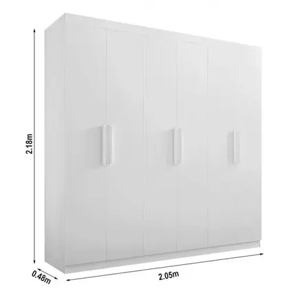 GUARDA-ROUPAS COLIBRI CASAL 6 PORTAS 6 GAVETAS