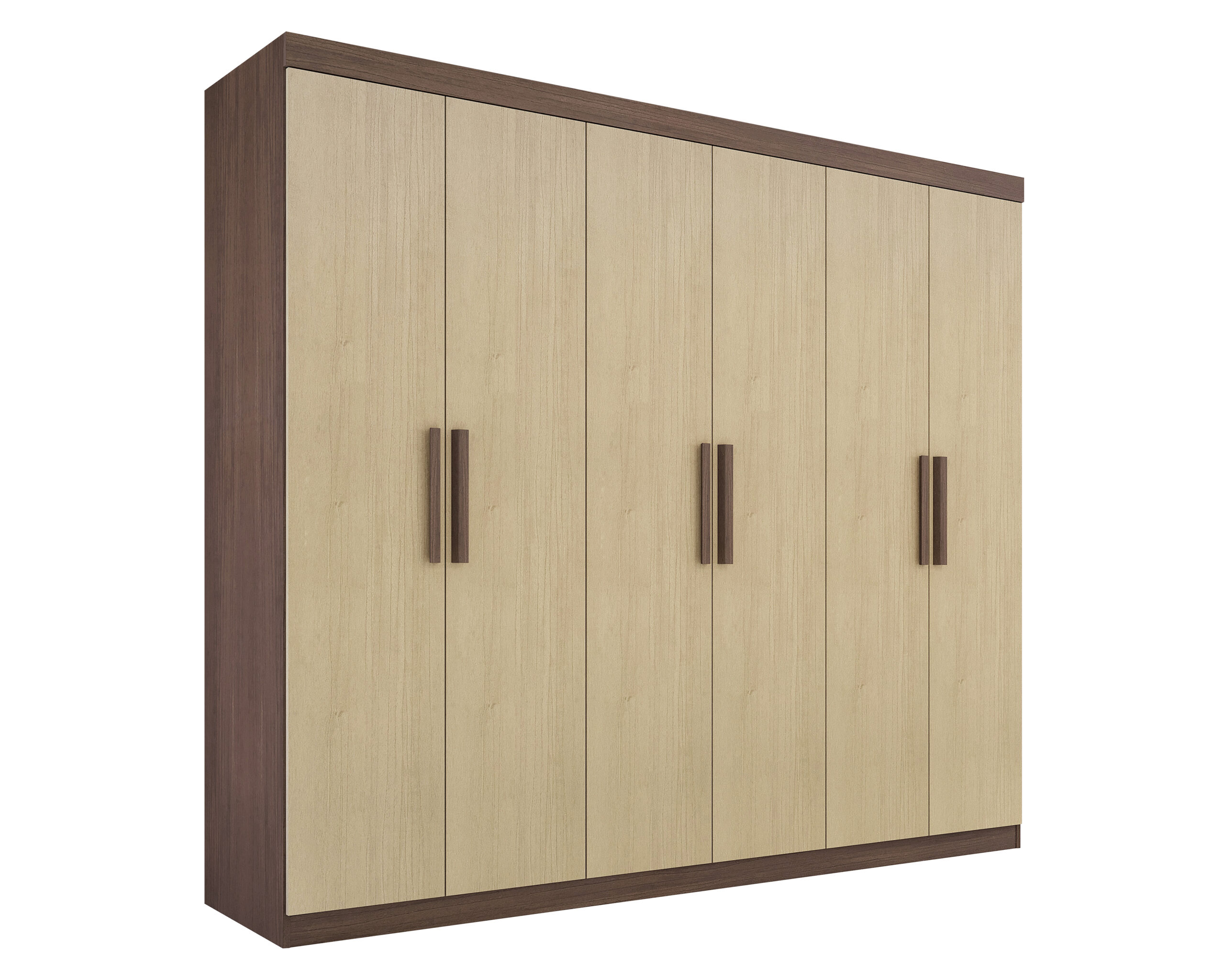 Guarda-roupa D'Doro Colibri 6 Portas — Castanho / Linho