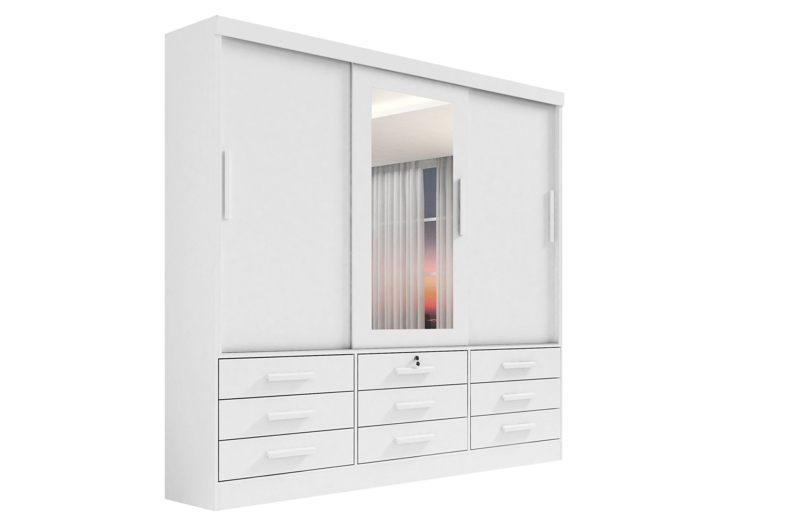 Guarda-roupa D'Doro Meridian 3 Portas — Branco