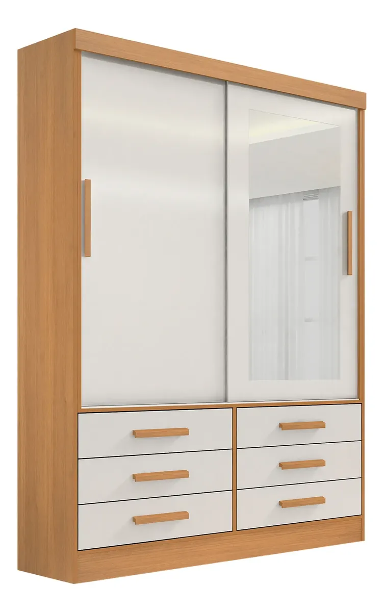 Guarda-roupa D'Doro Meridian 2 Portas — Cinamomo / Off-White