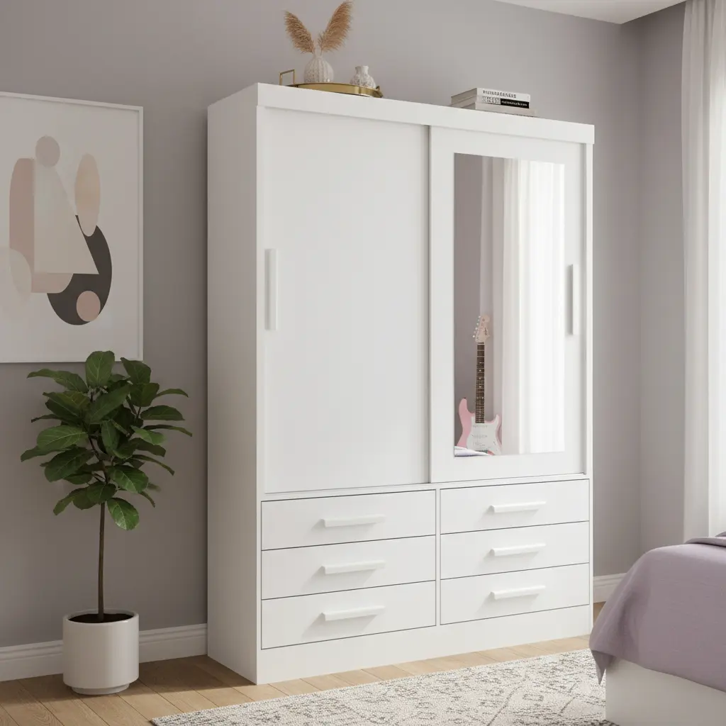 Guarda-roupa D'Doro Meridian 2 Portas — Branco