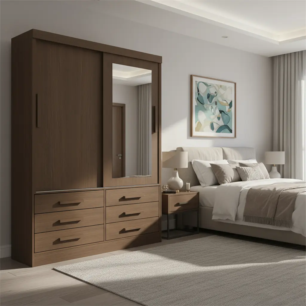 Guarda-roupa D'Doro Meridian 2 Portas — Castanho