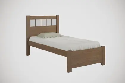 Cama de Solteiro D'Doro Primícia — Castanho / Off-White