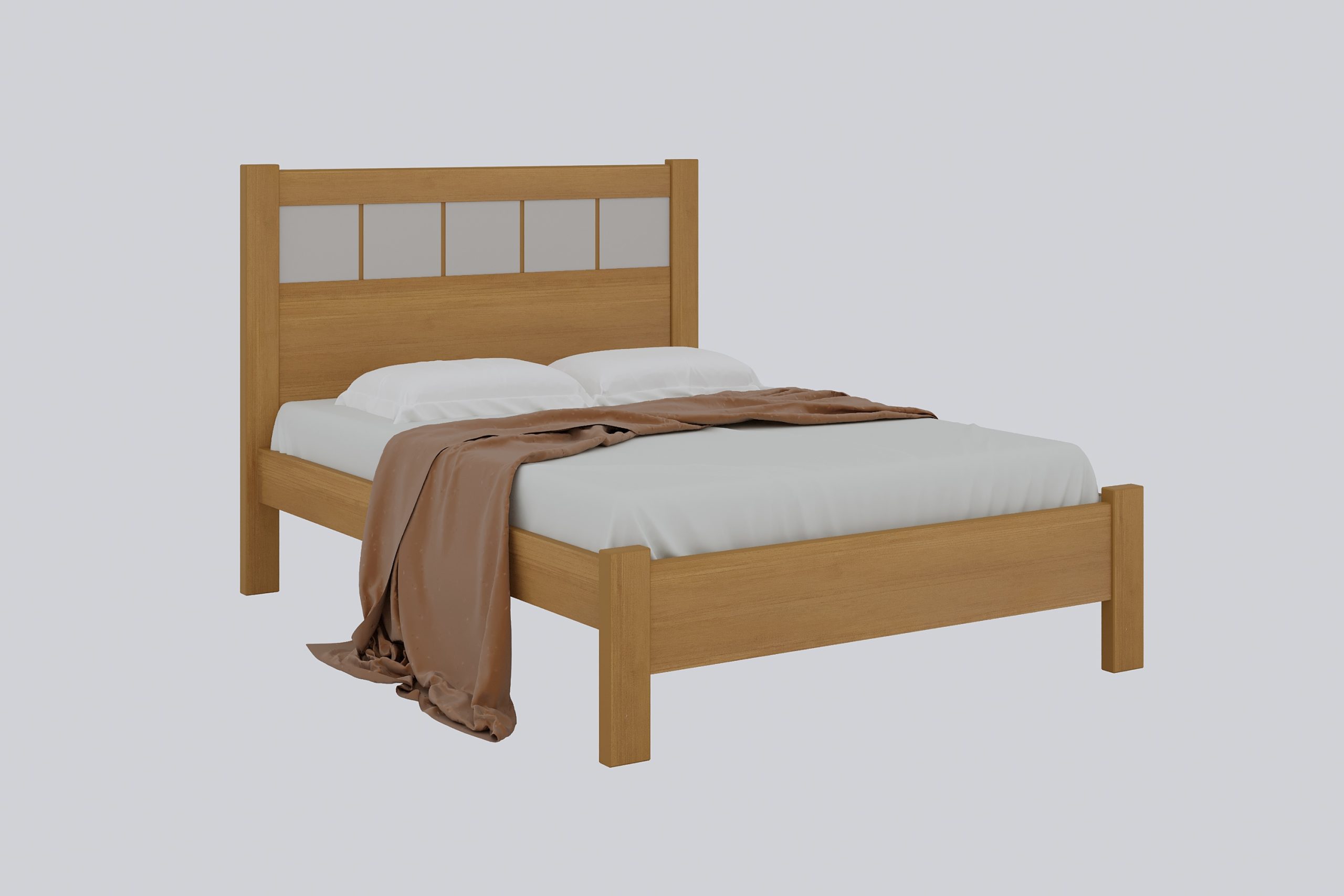 Cama de Casal D'Doro Primícia — Cinamomo / Off-White