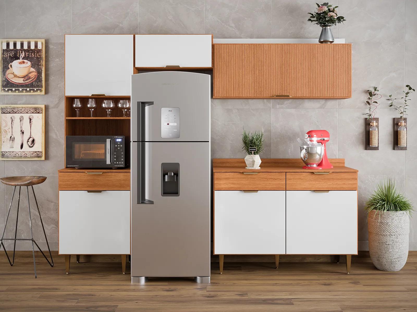 Cozinha Modulada Batrol Vittoria (4 Peças) — Freijó / Off-White