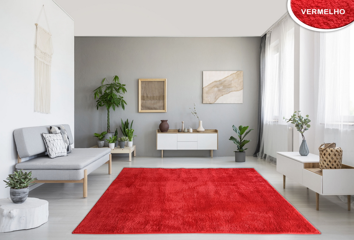 Tapete Minas Brasil 1,50m x 2,0m — Vermelho