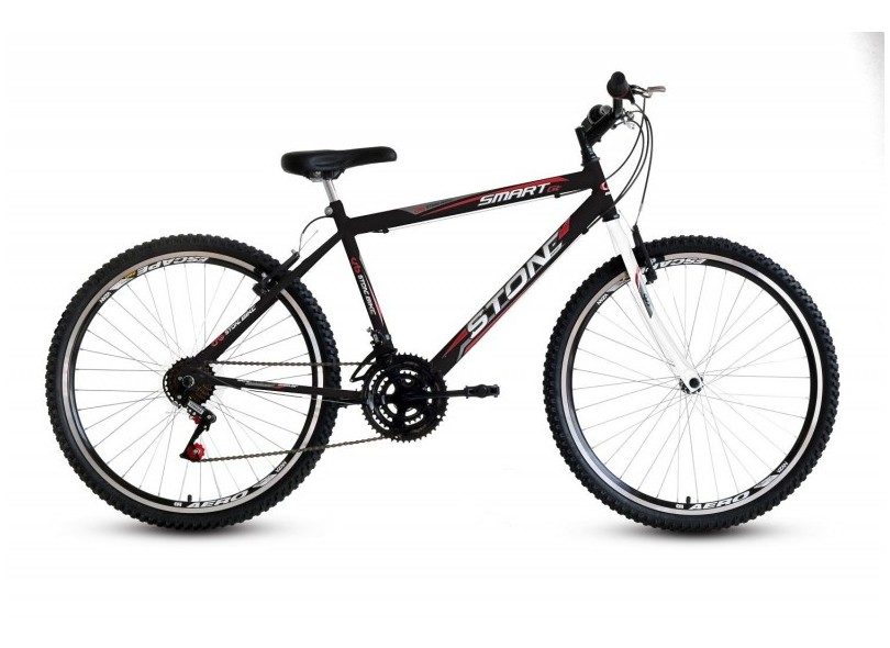 Bicicleta Stone Bike - Aro 26 Smart (21 marchas) — Preta