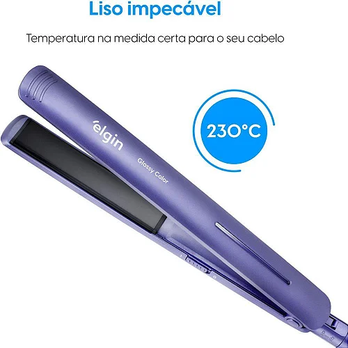 Chapa Alisadora Elgin Glossy Color — Bivolt