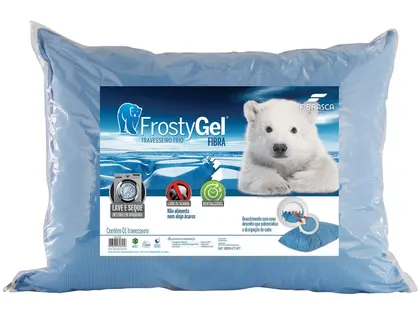 Travesseiro Fibrasca Frostygel Fibra — Azul