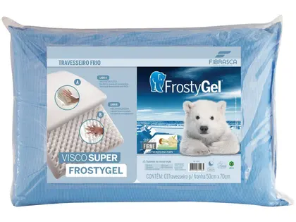 Travesseiro Fibrasca Nasa Super Frostygel — Azul