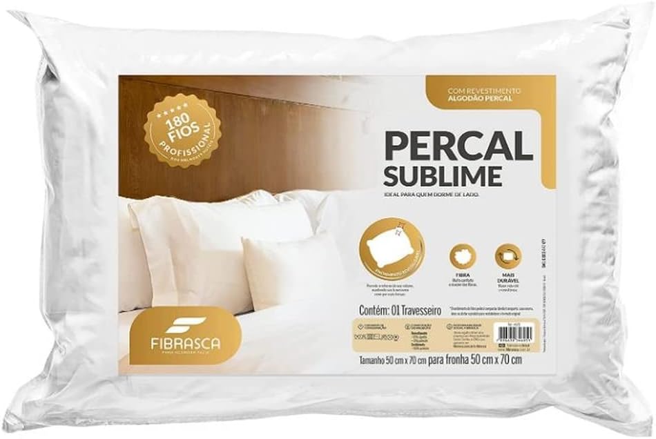 Travesseiro Fibrasca Percal Sublime — Branco