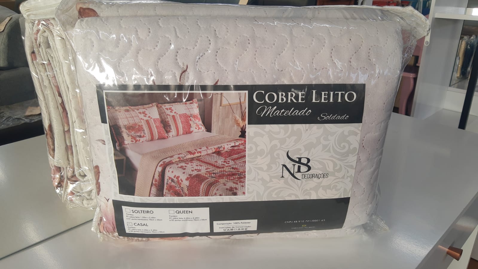 Cobre Leito Kital Isa Decorações Casal — Cores Diversas