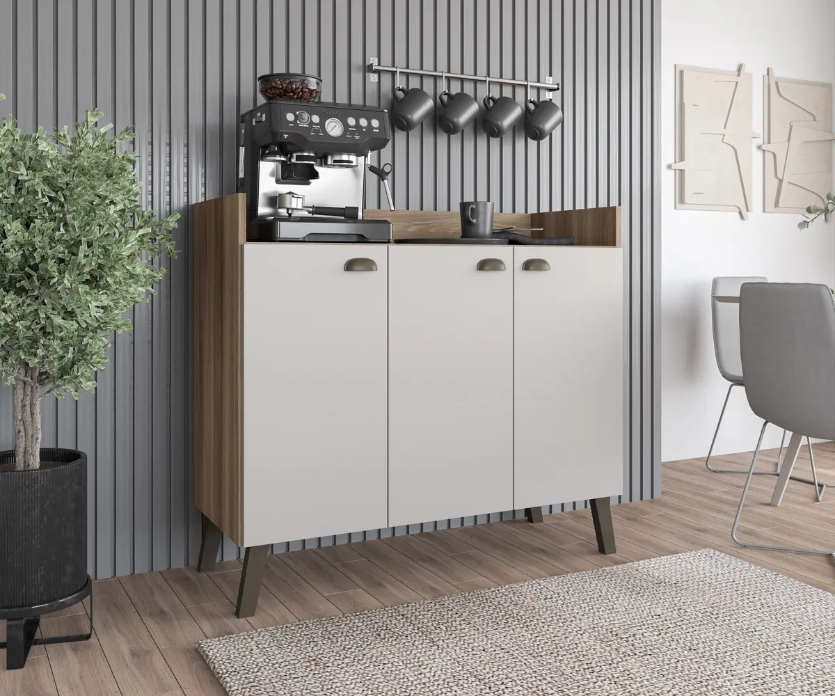 Buffet Paraná Ayla 90cm — Naturale / Off-White