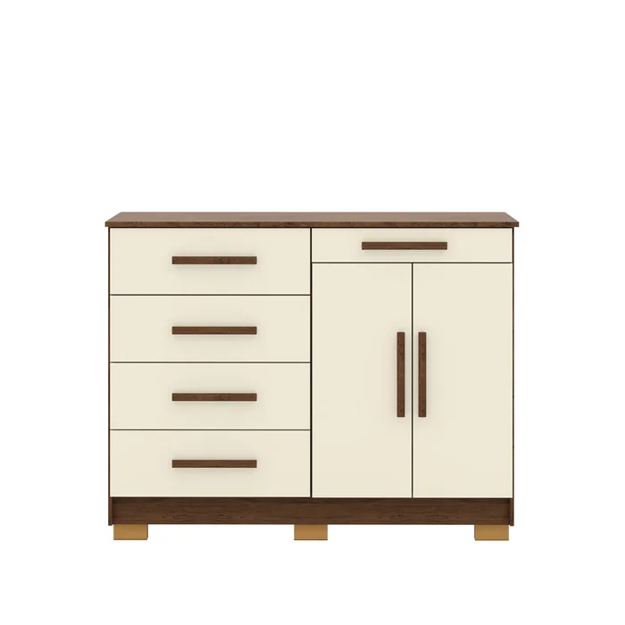 Cômoda Vila Rica Sapateira Sirius — Imbuia/Champanhe