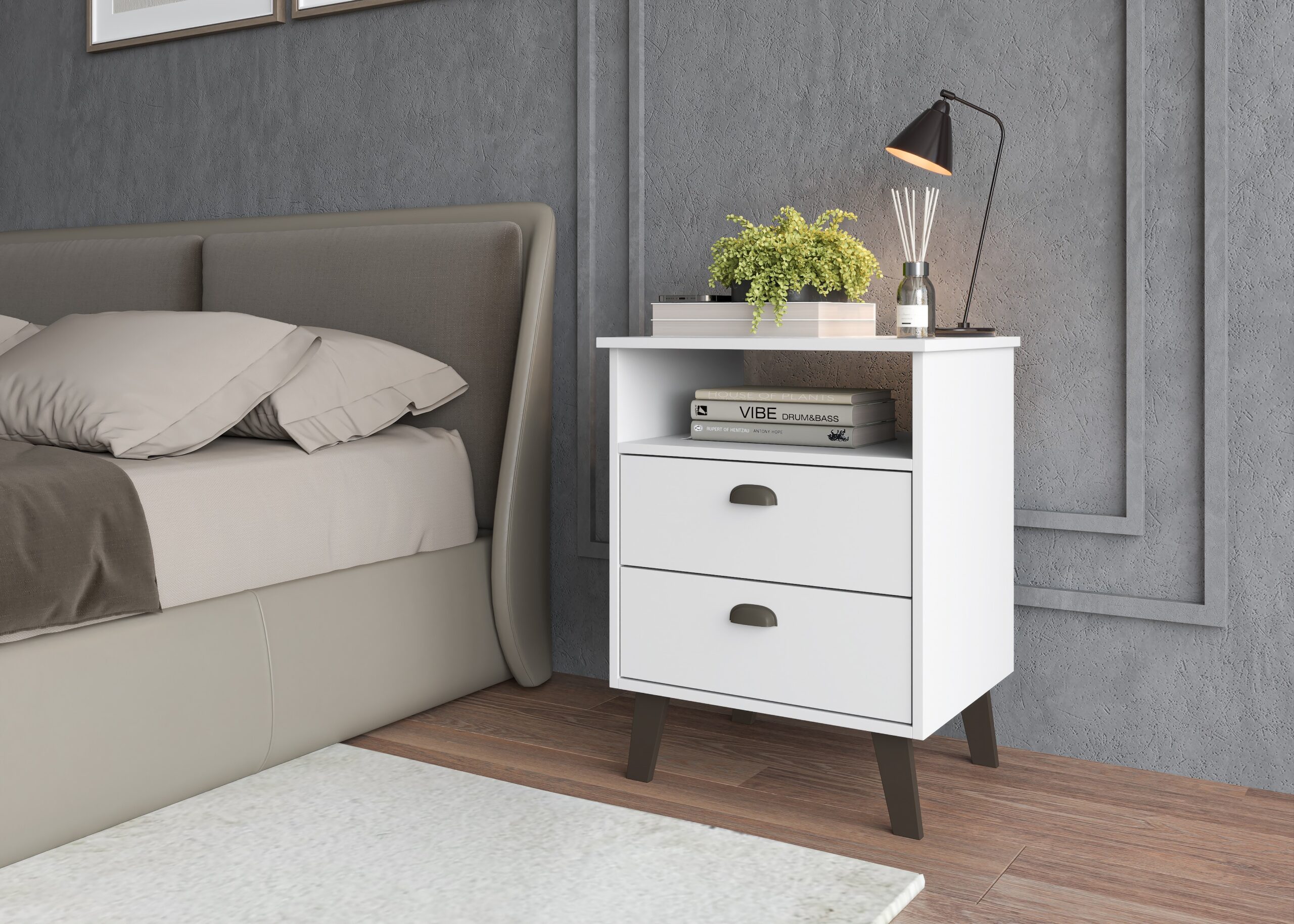 Mesa de Cabeceira Paraná Liz — Branco
