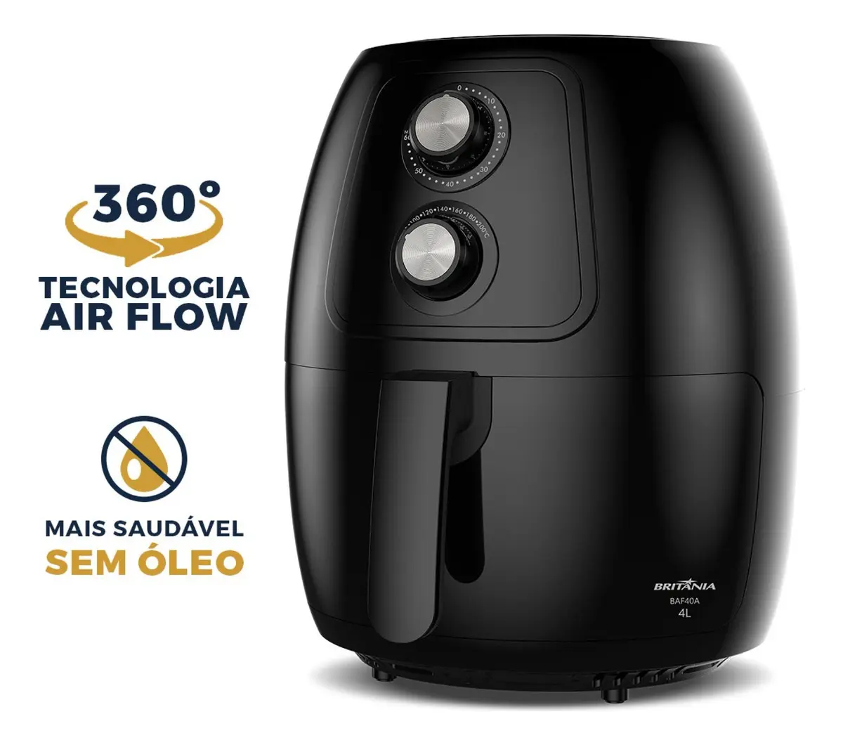 Fritadeira Air Fryer Britânia BAF40A — 127V