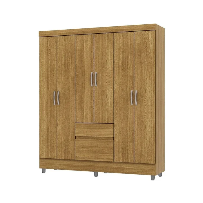 Guarda Roupa de Casal Vila Rica Ideal 6 pts — Nature