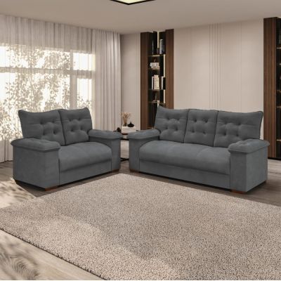Conjunto de Sofá Lufer 3040 3.2 Lugares Leblon — Cores Diversas
