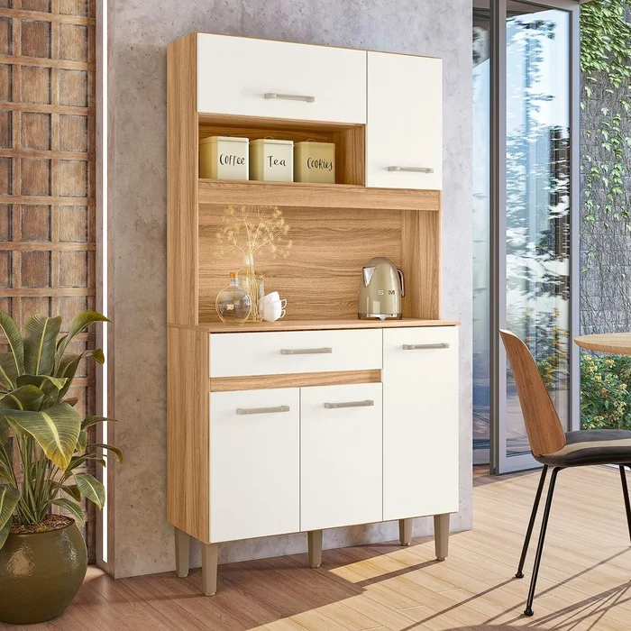 Kit de Cozinha Nicioli Magazin 90cm — Freijó/off white