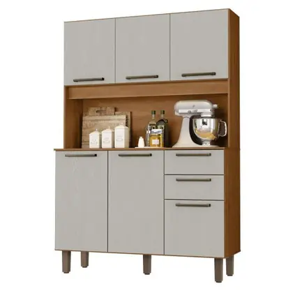 Kit de Cozinha Zanzini Pop 1,20m — Cinamomo/Areia