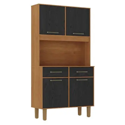 Kit de Cozinha Zanzini Pop Plus — Cinamomo/Preto Catedral