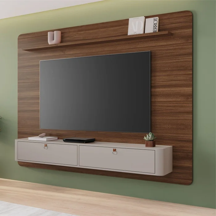 Painel JCM Arcos Para TV de Até 65' — Avelã off white