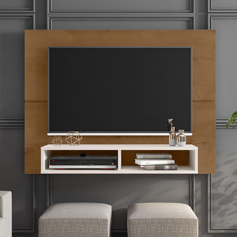 Painel Zanzini New Slim  1,20m Para TV de até 49' — Natura Off White