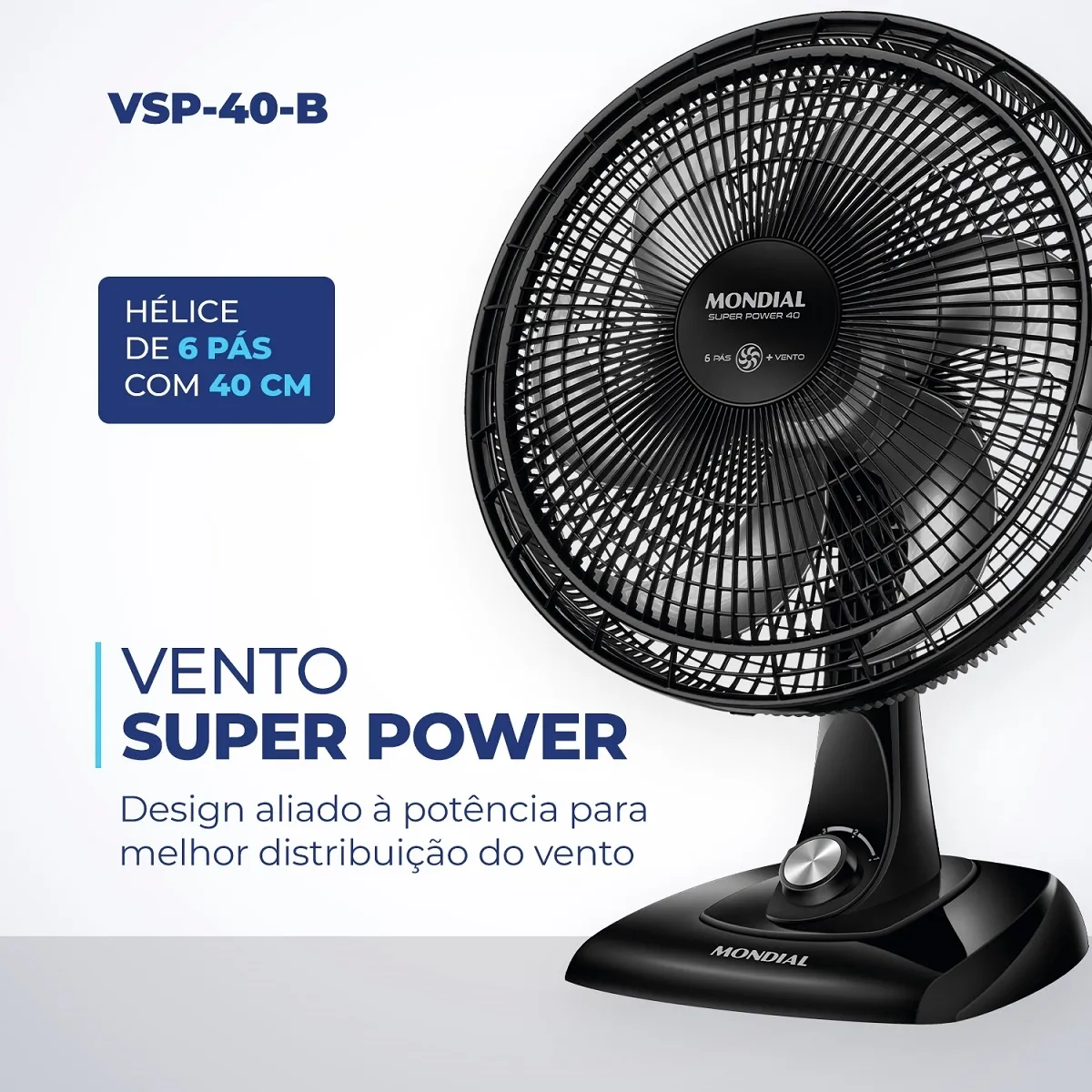 Ventilador de Mesa Mondial 40cm — 127V