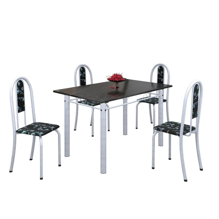 Conjunto de Mesa BM Atenas 1,00x0,70 4 cadeiras — Branco