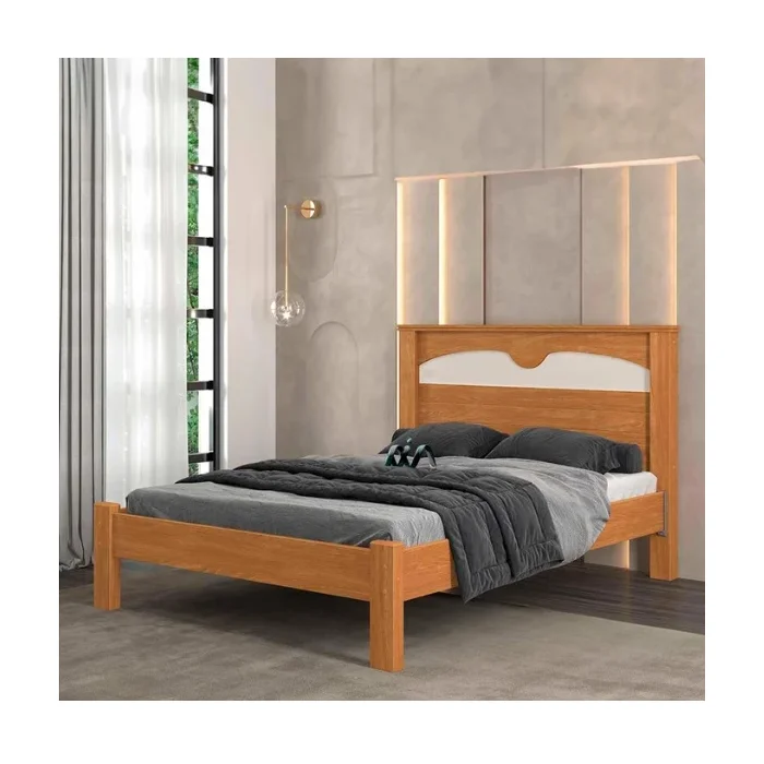 Cama de Casal Fênix Amsterdã — Nature/off white