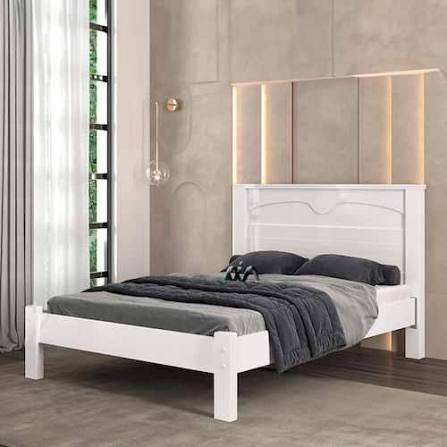 Cama de Casal Fênix Amsterdã — Branco