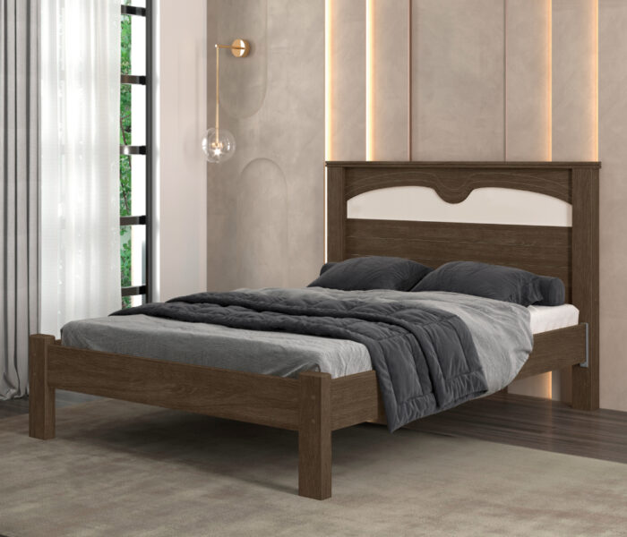 Cama de Casal Fênix Amsterdã — Legno/off white