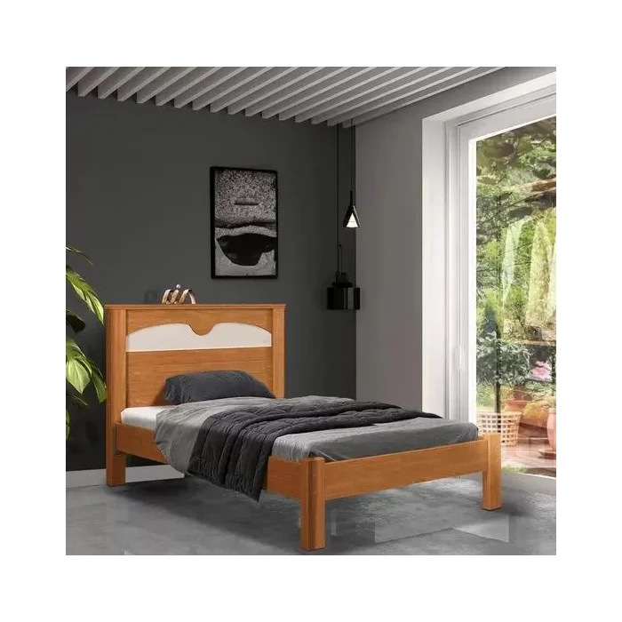 Cama de Solteiro Fênix Amsterdã — Nature/off white