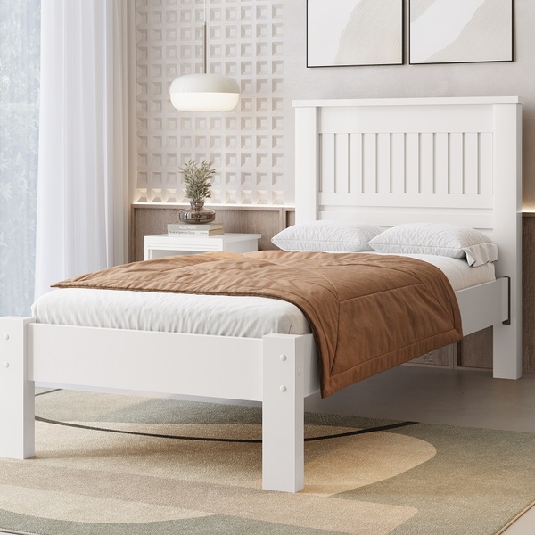 Cama de Solteiro Fênix Mônaco — Branco