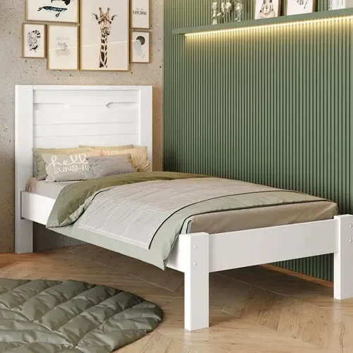 Cama de Solteiro Fênix Roma — Branco