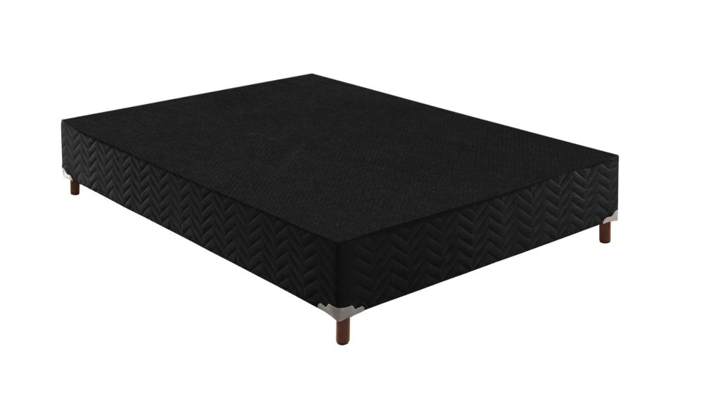 Base de Cama Box Casal Paropas 138x30 — Preta