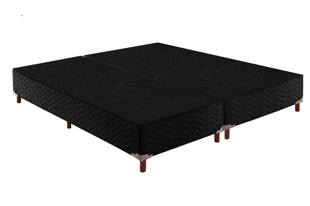 Base de Cama Box Paropas Queen (bipartida) — Preta