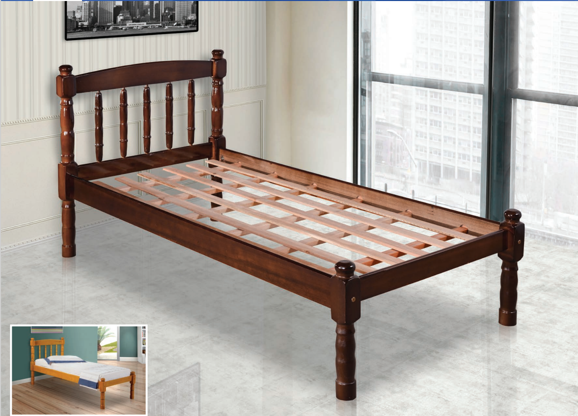 Cama de Solteiro Rubim 8x8 88cm — Imbuia