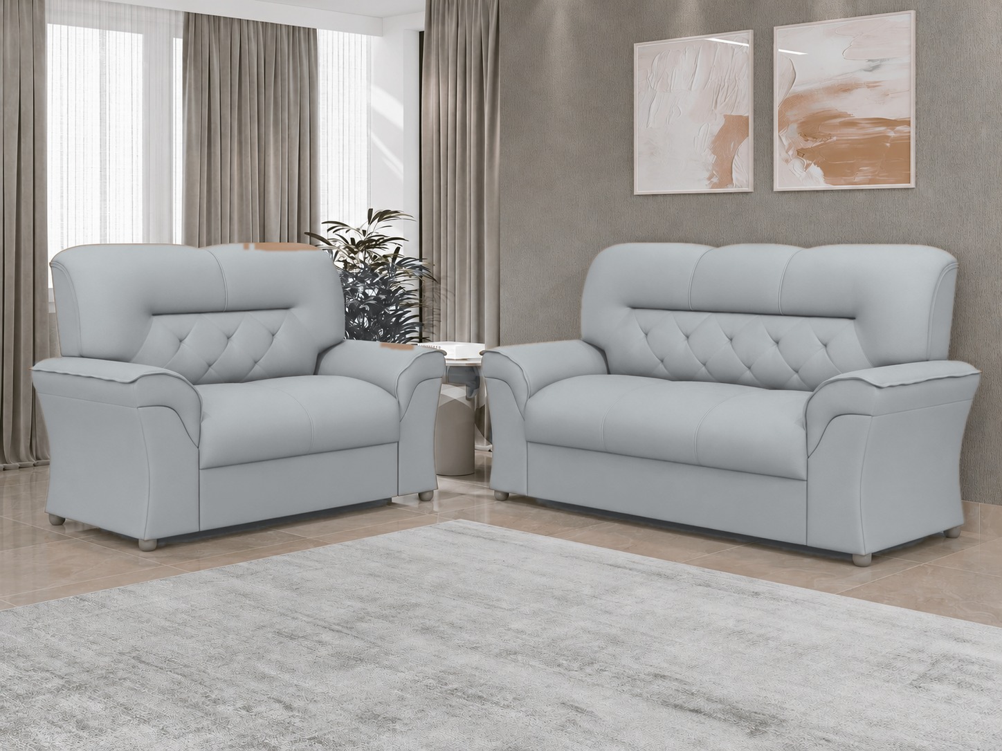 Conjunto de Sofá 2 e 3 Lugares  Lufer 2084 Caeté — 2138