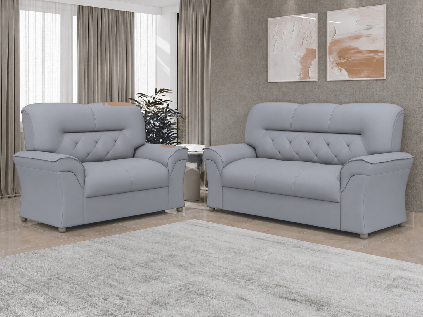 Conjunto de Sofá 2 e 3 Lugares  Lufer 2084 Caeté — 2114