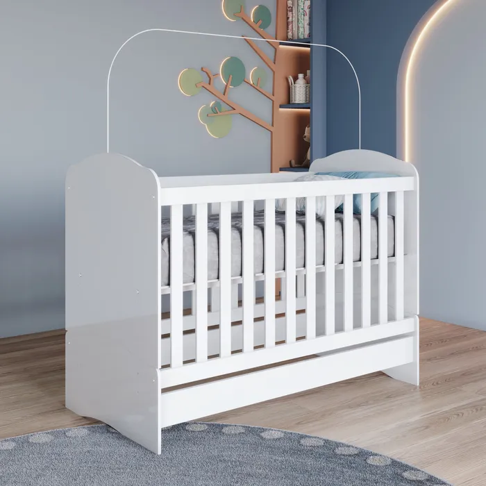 Berço Mini Cama Henn Bala de Menta 102-10 — Branco