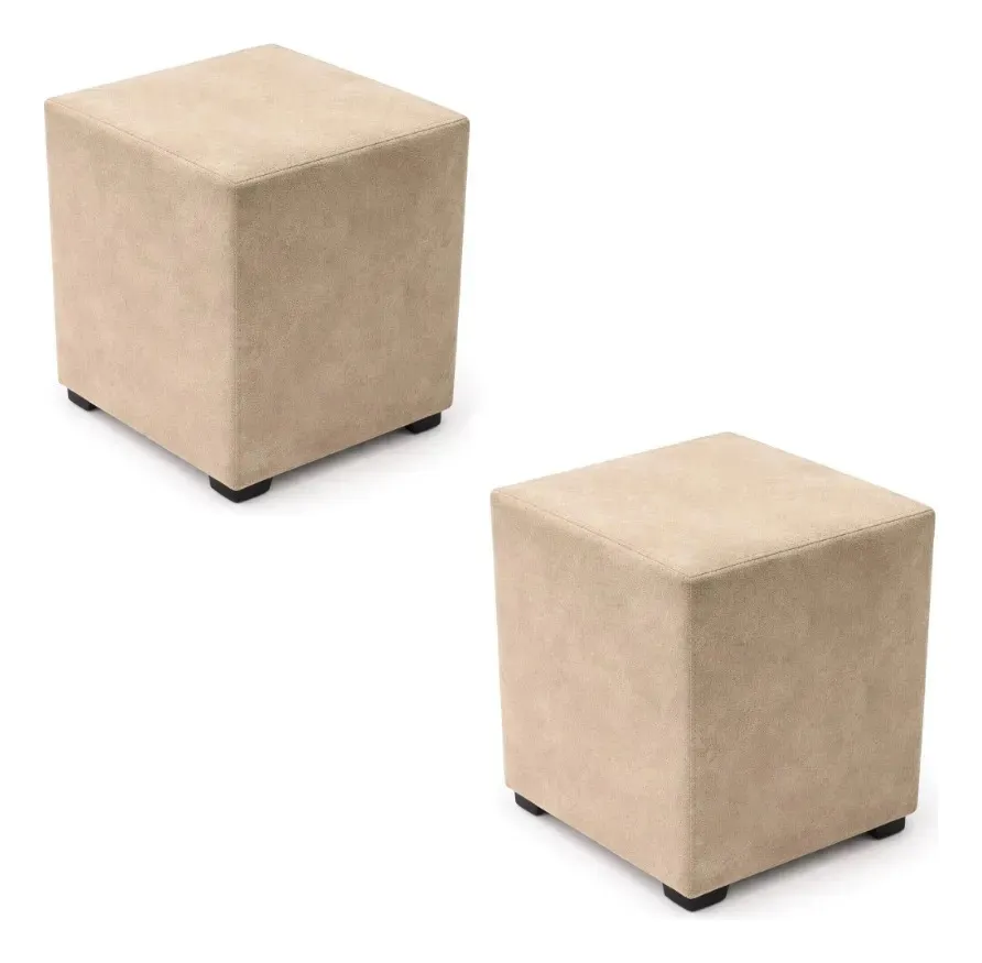 Puff Valdeci 34x34cm — Bege