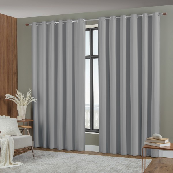 Cortina Adomes Corta Luz 100% 1,70x2,00m — Cinza