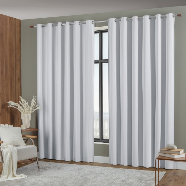 Cortina Adomes Corta Luz 100% 1,70x2,00m — Branco