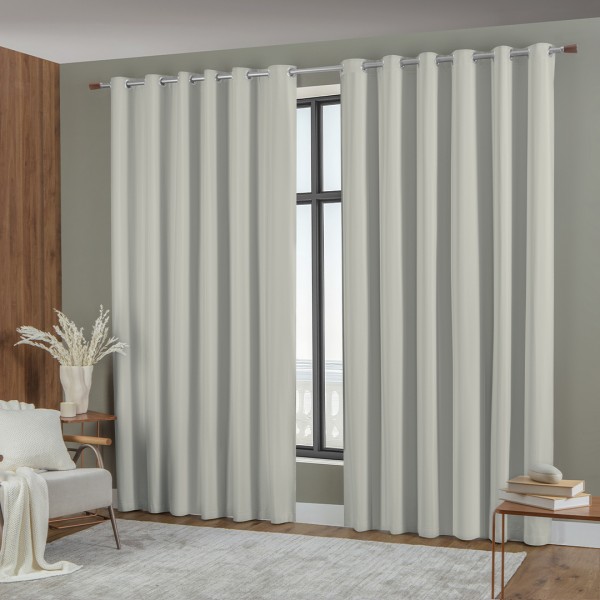 Cortina Adomes Corta Luz 100% 2,30x3,00m — Marfim