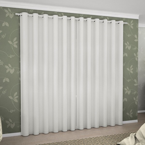 Cortina Adomes Corta Luz Tecido 2,30 x 2,00m — Branco