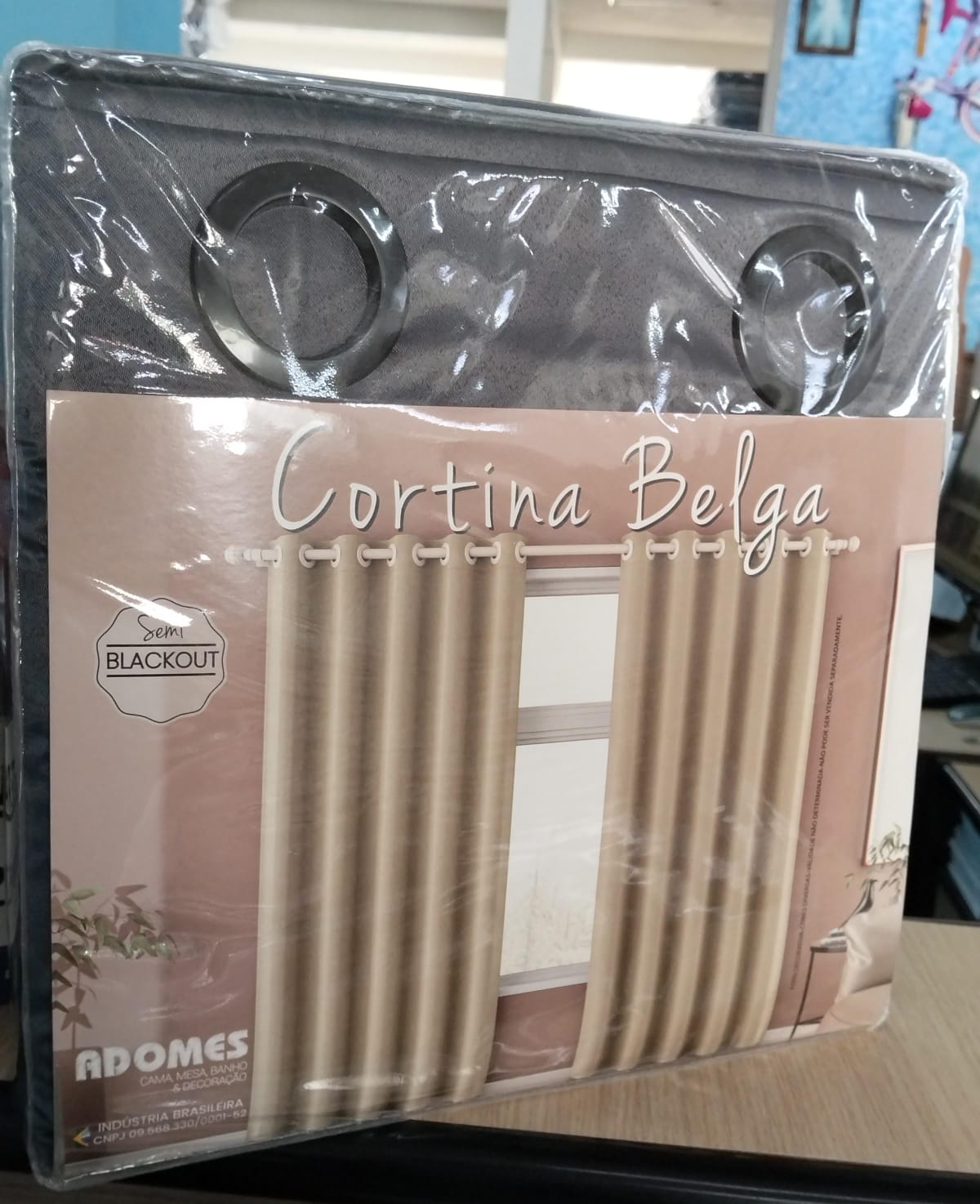 Cortina Adomes  Belga 2,30 x 2,00m Semi-Blackout — Grafite