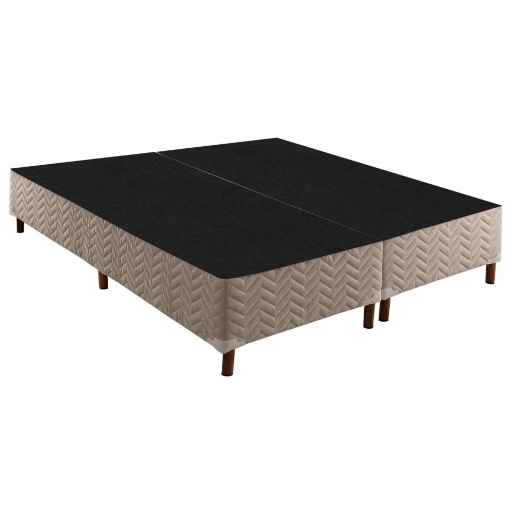 Base de Cama Box Paropas Queen (bipartida) — Bege