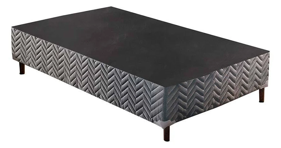 Base de Cama Box Solteiro Paropas 88x30 — Prata